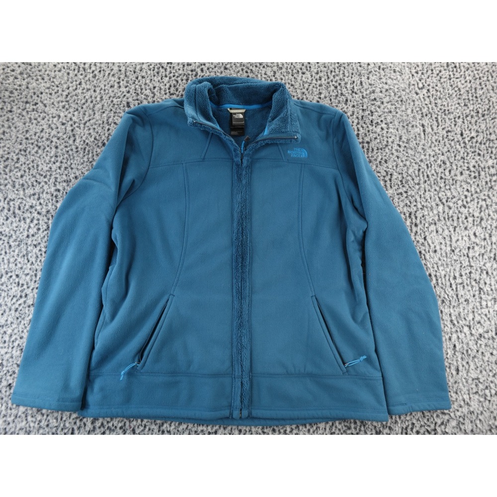 The North Face Womens Fleece Jacket Full‎ Zip Blue XL TG Regular